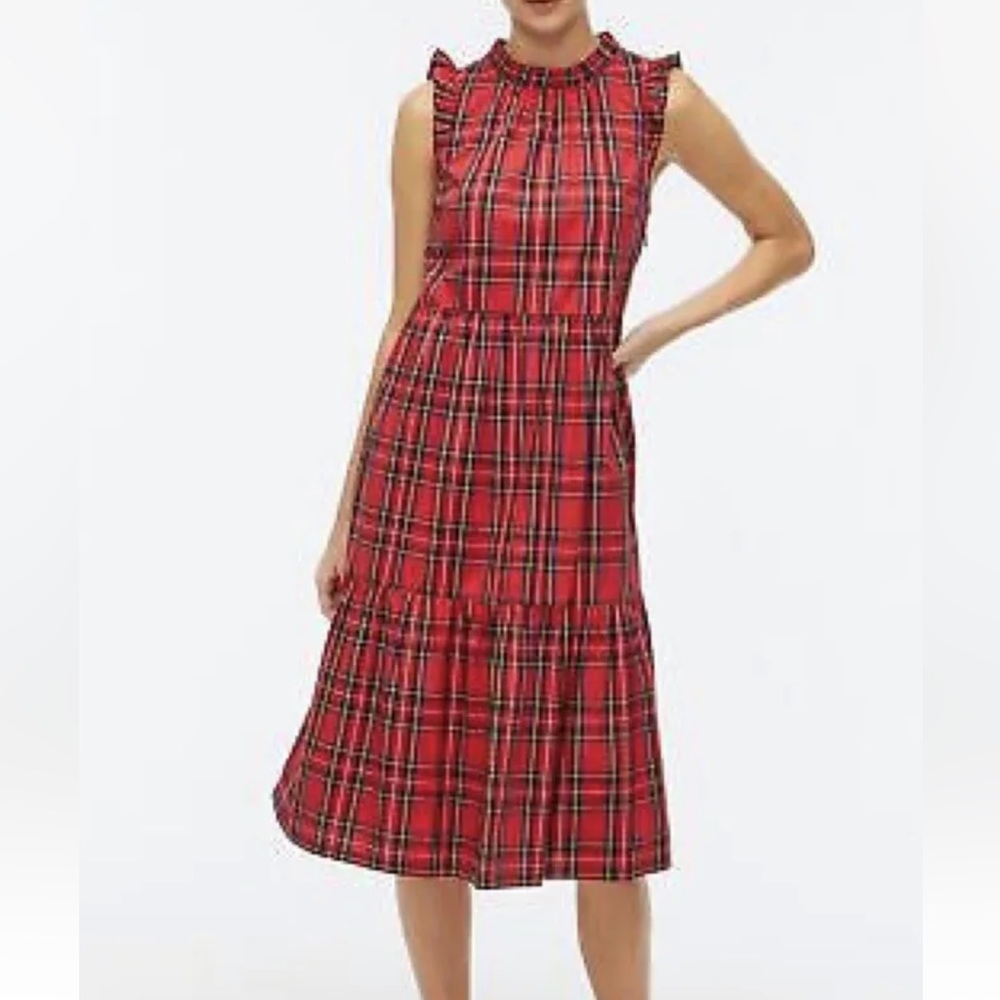 J. Crew Factory Size 14 plaid maxi NWT